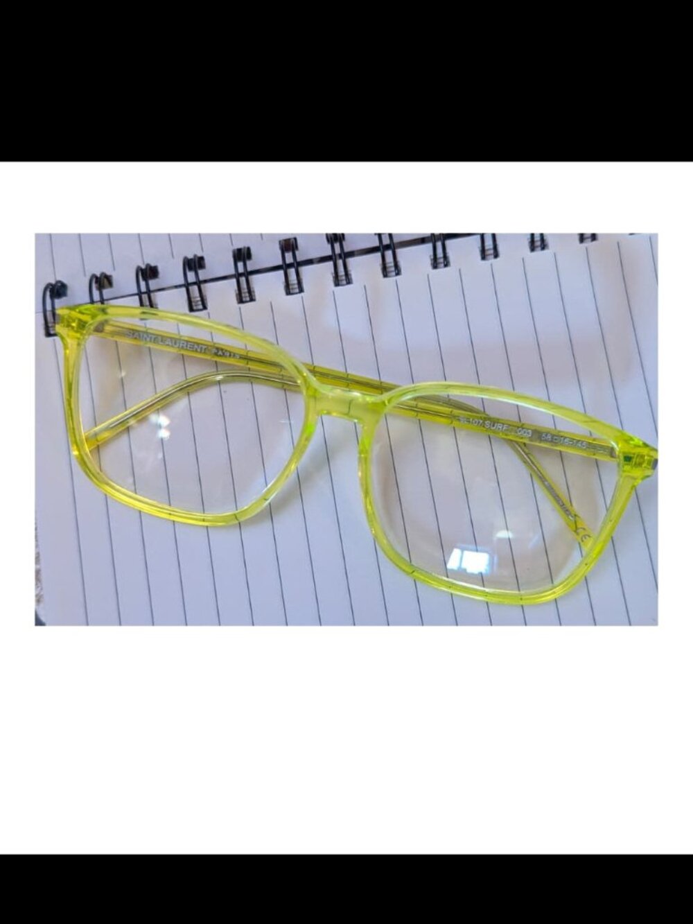Saint Laurent Paris - Neon Yellow Acrylic Frames - Glasses - Non Rx